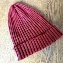 新品　Ron Herman（ロンハーマン）ニットキャップ　コットン・ウール　赤のサムネイル