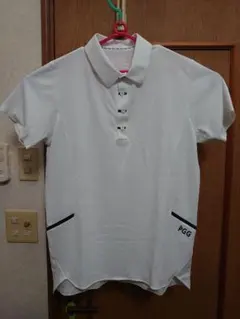 最終値下げ　美品PGG パーリーゲイツ半袖ポロシャツ　背中ロゴ　ホワイト