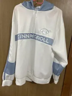 シナモロール ジップアップパーカー M ホワイト/ブルー 新品未使用