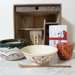 茶道具セット 抹茶碗 棗 茶筅 茶杓 水指