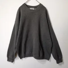90s USA製 Lee 無地スウェット 霜降り 杢グレー XL