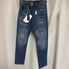 G-STAR RAW 3D 立体裁断 ストレッチデニムパンツ ロゴメタルプレート 