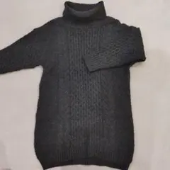 niko and ... ダークグレー タートルネックニット