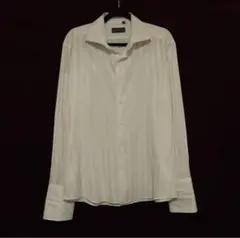 【美品】ストライプ ドレスシャツ カフスボタン