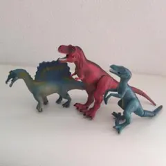 アニア 　恐竜3体セット　ティラノサウルス　スピノサウルス　ヴェロキラプトル
