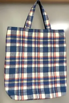 チェック柄トートバッグ