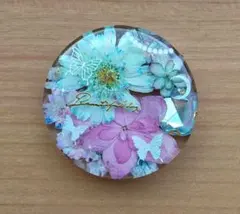 No.2705ハンドメイド ヘアゴム レジン ドライフラワー - メルカリ