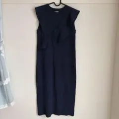 FRAY I.D ノースリーブ ニットワンピース ネイビー