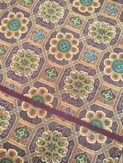 紫地に幾何学模様の袋帯