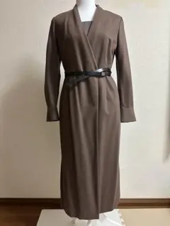 極美品◆美ライン◆PINKY&DIANNE ウール混ロングワンピース 36