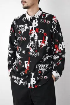 【美品】BLACK COMME des GARCONS 総柄シャツXL 2015のサムネイル