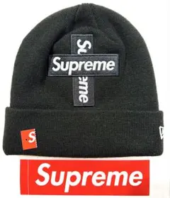 Supreme New Era Cross Box Logo Beanie 黒
