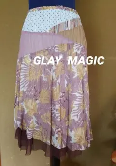GLAYMAGIC 花柄フリルひざ丈スカートのサムネイル