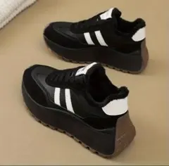 厚底スニーカー ブラック/ホワイト