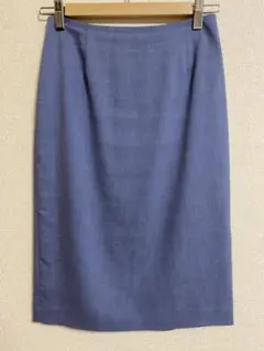 【美品】麻混ブルータイトスカート INDIVIのサムネイル