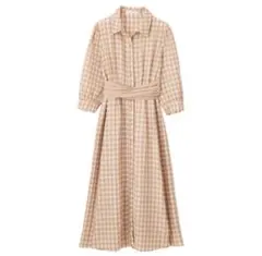 【LILLIAN CARAT】クロスデザインシャツワンピース