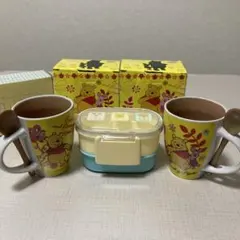 【未使用品】Winnie the Pooh マグカップ2個とランチボックス