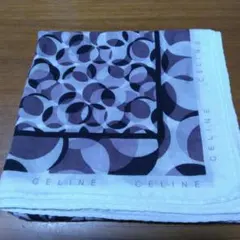 ★used薄い色落ち部分ありセリーヌ大判ハンカチ