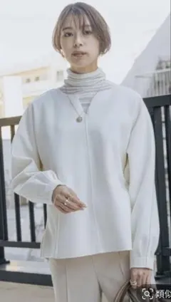 BAYFLOW アッシュクジャージィプルオーバー　白　新品タグ付