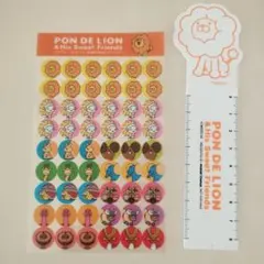 【平成レトロ】未使用　ミスド・ポンデライオン シールと定規　福袋