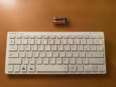 【美品】ELECOM TK-FBP102 ホワイトキーボード 本体