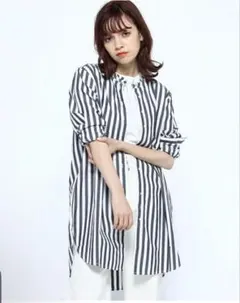 トミーヒルフィガー　ストライプ ロングシャツ 長袖