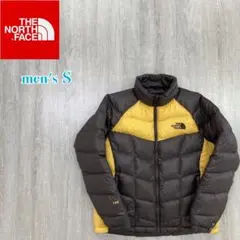 ノースフェイス 700FIL ダウンジャケット ブラウン×イエロー メンズS