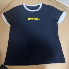 DAZY WAKE. ロゴ リンガーTシャツ 半袖 L