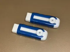 スライド式消しゴム 2個セット ブルーのサムネイル