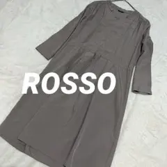 アーバンリサーチロッソ 膝丈 ワンピース ブラウン フリーサイズ 日本製