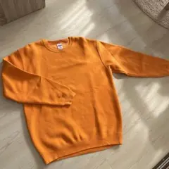 United Athle オレンジ クルーネック スウェット Lサイズ