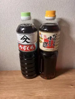 ヤマキュー　うすくちしょうゆ 1Lとなんにでも使える酢　各１Lのサムネイル