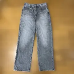 UNIQLO ワイドストレート ジーンズ グレー