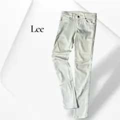 LEE リー ホワイトスキニーデニム スリムジーンズ 綿 ストレッチ XS