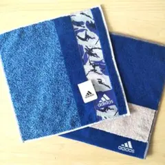 アディダス ハンドタオル2枚セット(青系) タオルハンカチ