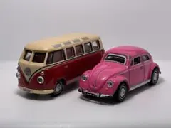 Volkswagen ミニカー 2台セット バス ビートル　ホンウェルのサムネイル