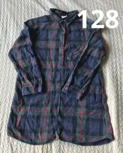 ZARA チェック柄　長袖　ワンピース 128