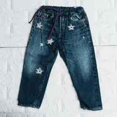DENIM DUNGAREE 星刺繍 デニムパンツ 110