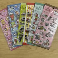 タマ&フレンズ　プチプチシール　キラキラシール　6点セット　セリア