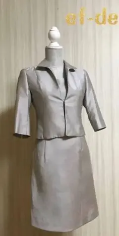 エフデ　シルバー　グレー　フォーマル　セットアップ　スーツ　ワンピース　9