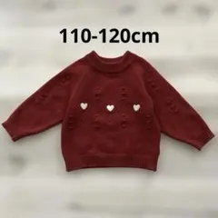 Lycée mine 赤 ハート刺繍 ニットセーター