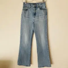 UNIQLO JEANS ブーツカットデニム・ライトブルーサイズ24