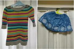 【週末値下げ】babyGap ワンピース、スカッツ 80cm　2枚セット