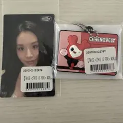 TWICE オンラインくじ チェヨン ぷっくりキーホルダー ステッカー