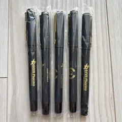 ボールペン 青インク　5本セット　新品　ノベルティ