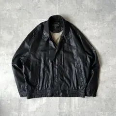 90s Vintage ブルゾンジャケット 微光沢 短丈 シティボーイY2K