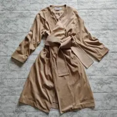 ETRE TOKYO ガウンコート ノーカラー カシュクール ベルト　Ｆのサムネイル