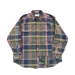 90s 00s Eddie Bauer ヘビーコットン チェックシャツ　L
