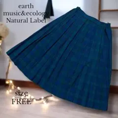 earth music&ecology プリーツスカート チェック FREE