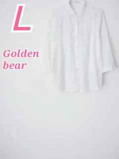 Golden Bear ホワイト 長袖ブラウス L　きれいめコーデ　シンプルのサムネイル